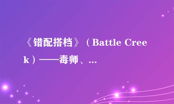 《错配搭档》（Battle Creek）——毒师、律师、医生、警探