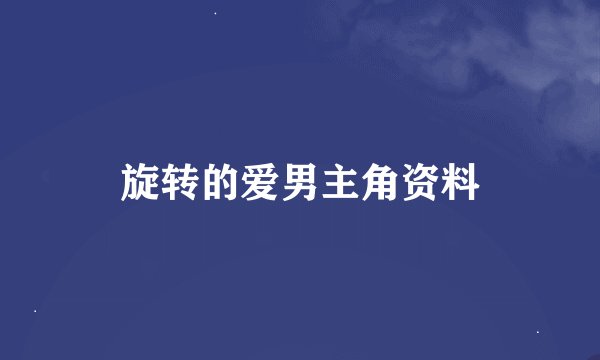 旋转的爱男主角资料