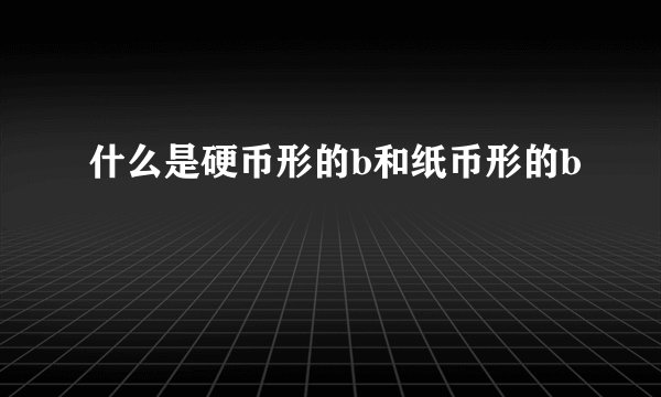 什么是硬币形的b和纸币形的b
