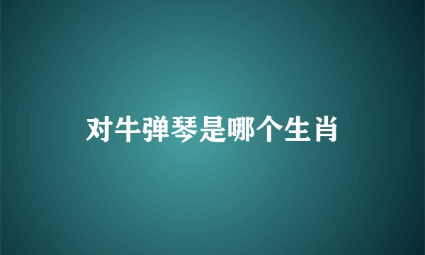 对牛弹琴是哪个生肖