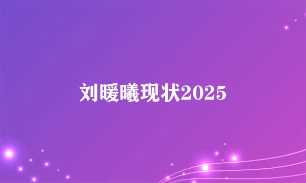 刘暖曦现状2025