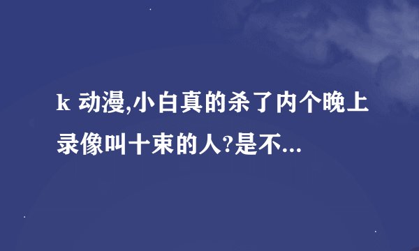 k 动漫,小白真的杀了内个晚上录像叫十束的人?是不是人格分裂?