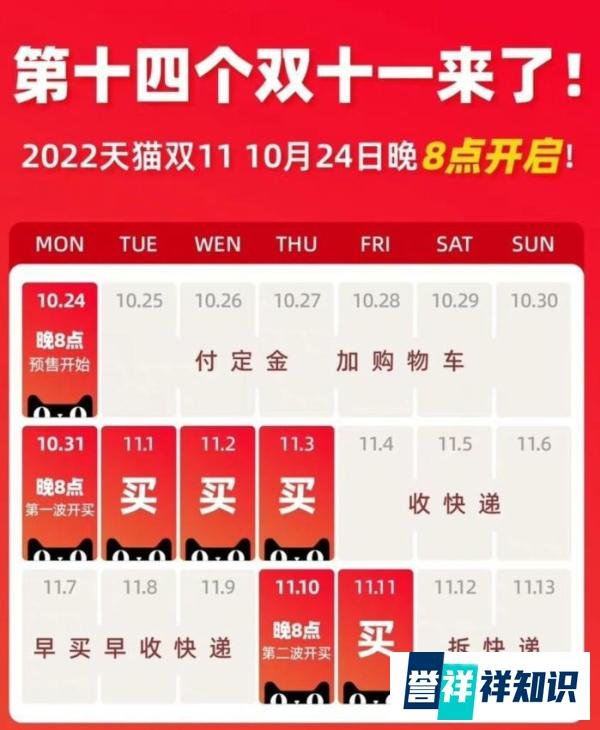 2022年淘宝双十一活动什么时候开始？