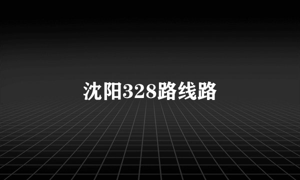 沈阳328路线路