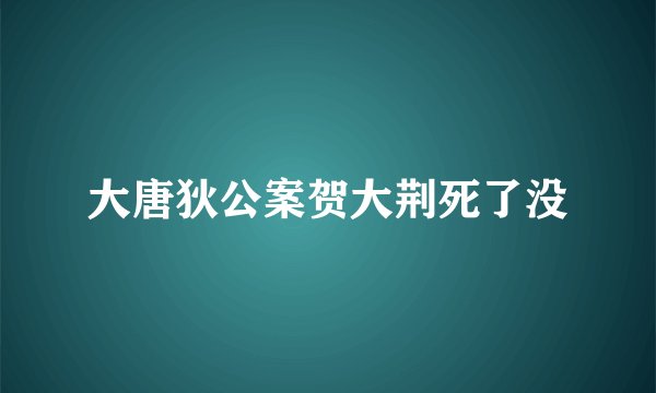 大唐狄公案贺大荆死了没