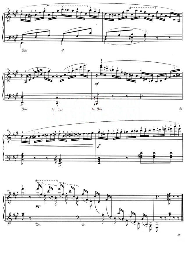 九级钢琴曲音诗练习曲奥伦豪普特曲