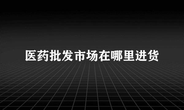 医药批发市场在哪里进货