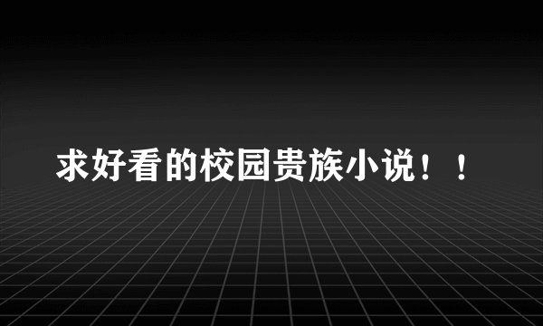 求好看的校园贵族小说！！