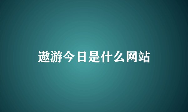 遨游今日是什么网站