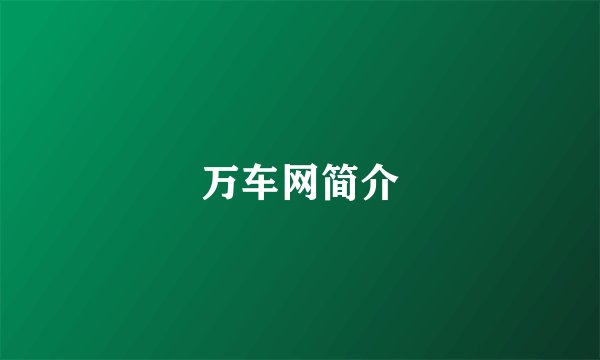 万车网简介