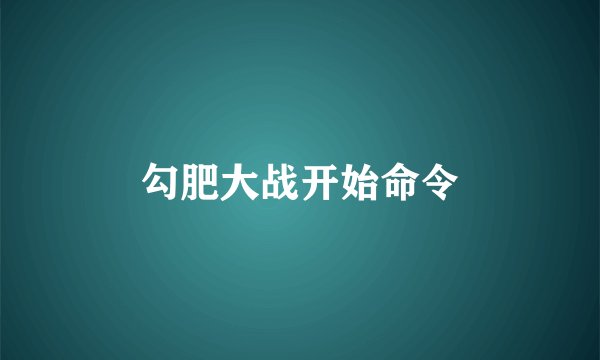勾肥大战开始命令