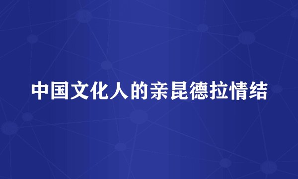 中国文化人的亲昆德拉情结