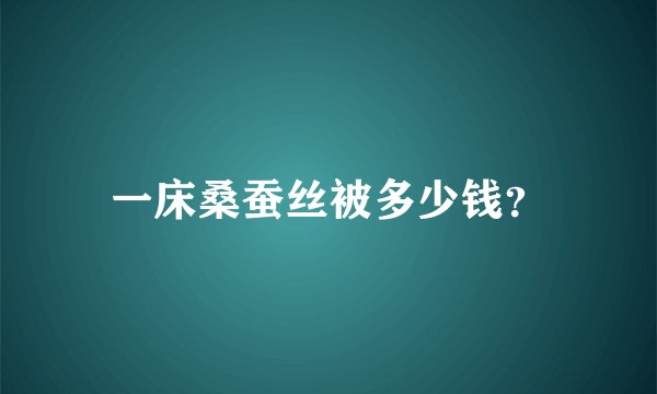 一床桑蚕丝被多少钱？