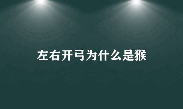 左右开弓为什么是猴