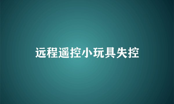 远程遥控小玩具失控
