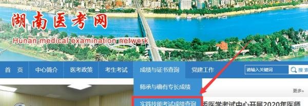 湖南医考网怎么查成绩