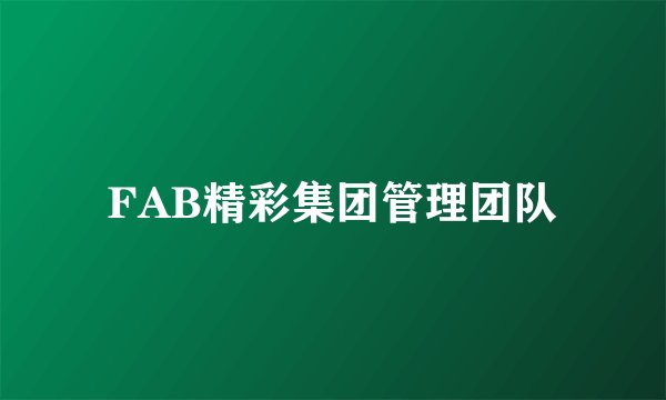 FAB精彩集团管理团队