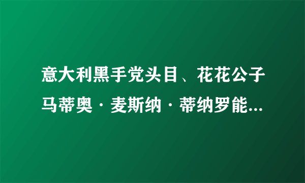 意大利黑手党头目、花花公子马蒂奥·麦斯纳·蒂纳罗能具体说说么?