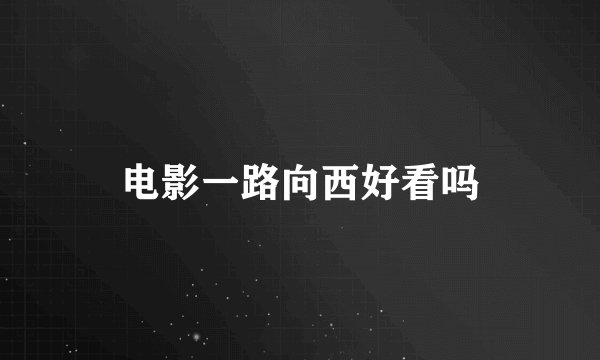 电影一路向西好看吗