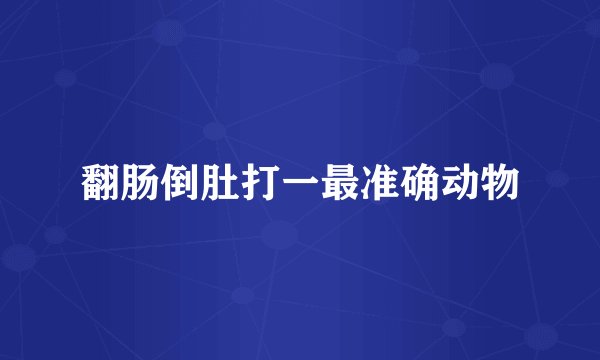 翻肠倒肚打一最准确动物