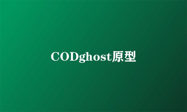 CODghost原型