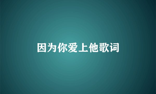 因为你爱上他歌词
