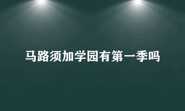 马路须加学园有第一季吗