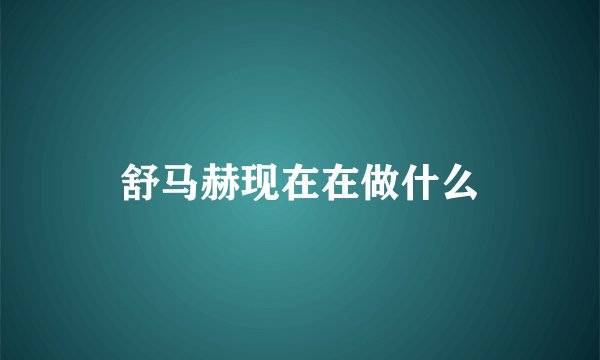 舒马赫现在在做什么