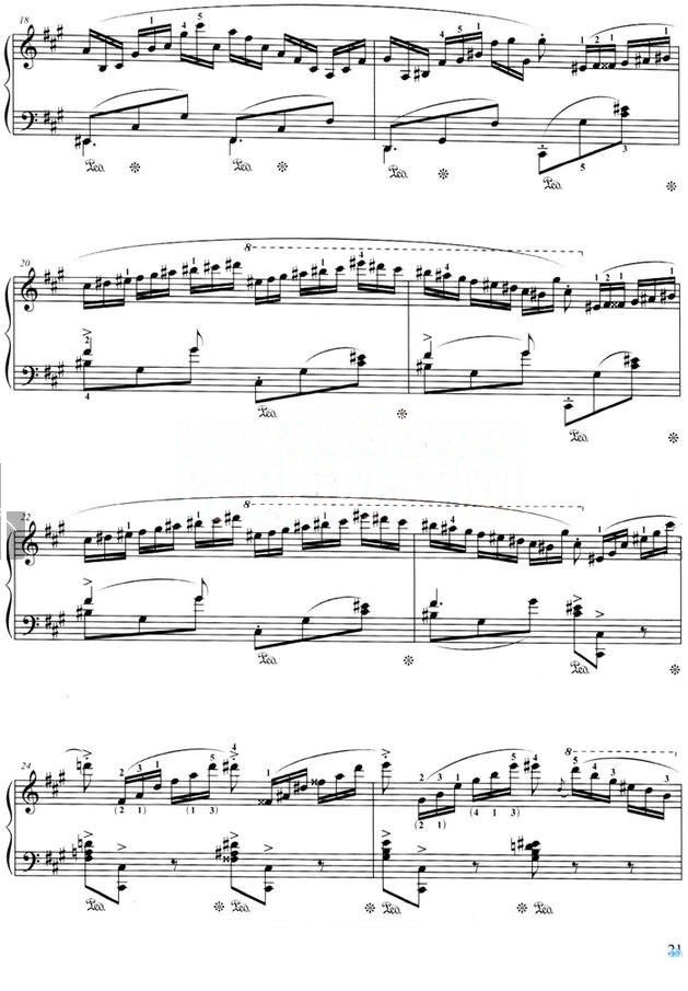 九级钢琴曲音诗练习曲奥伦豪普特曲