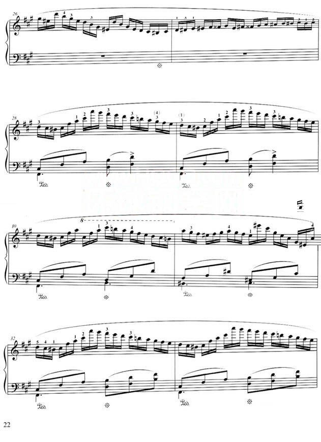 九级钢琴曲音诗练习曲奥伦豪普特曲