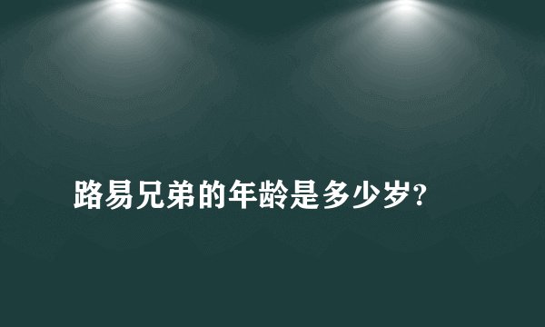 
路易兄弟的年龄是多少岁?

