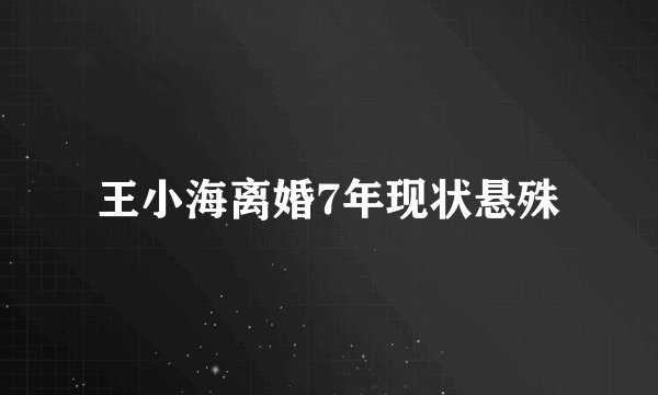 王小海离婚7年现状悬殊
