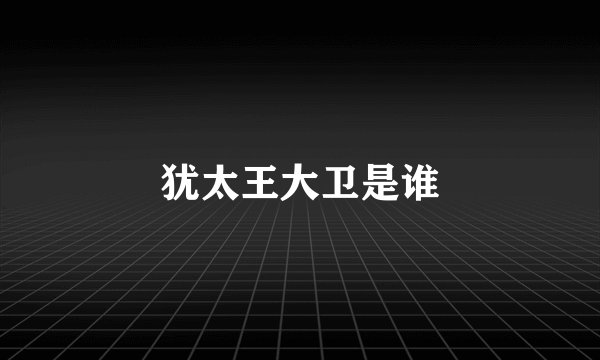 犹太王大卫是谁
