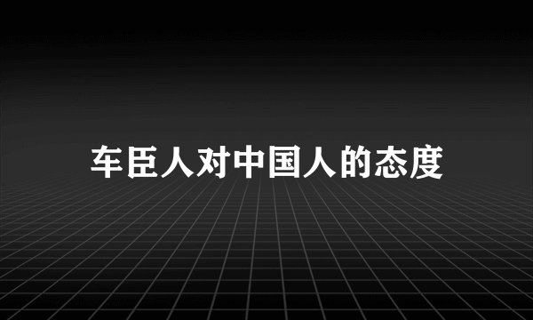车臣人对中国人的态度