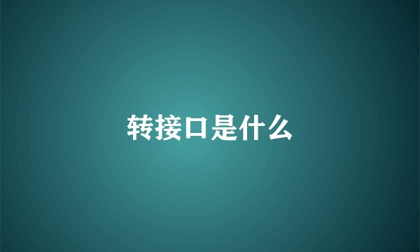 转接口是什么