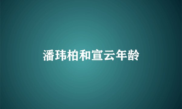 潘玮柏和宣云年龄