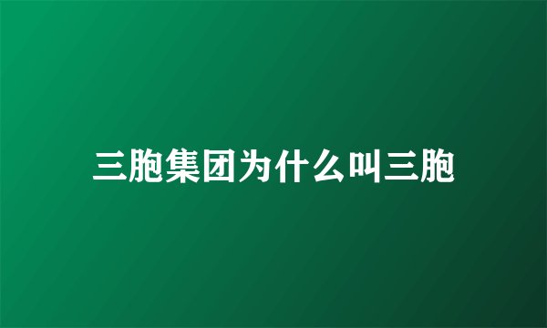 三胞集团为什么叫三胞