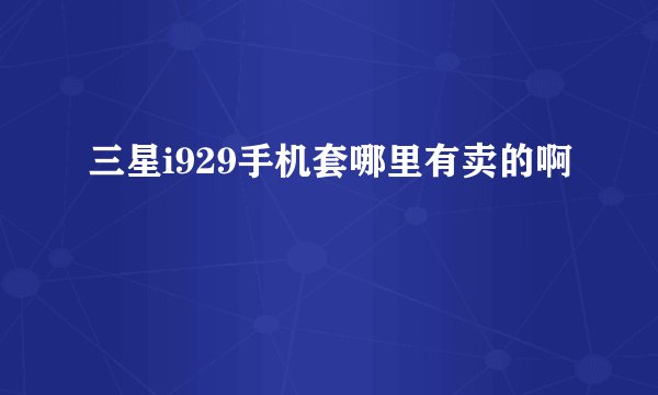 三星i929手机套哪里有卖的啊