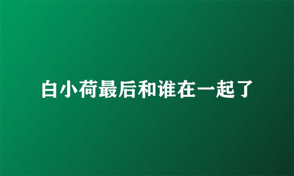 白小荷最后和谁在一起了