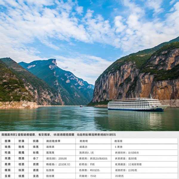 重庆至宜昌游轮价格及时间表