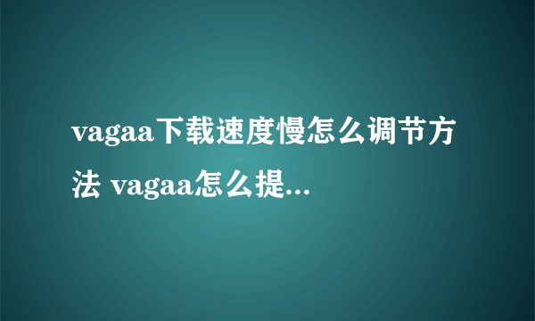 vagaa下载速度慢怎么调节方法 vagaa怎么提高下载速度技巧