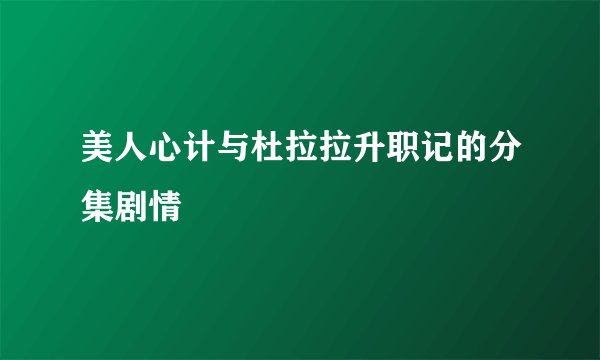 美人心计与杜拉拉升职记的分集剧情