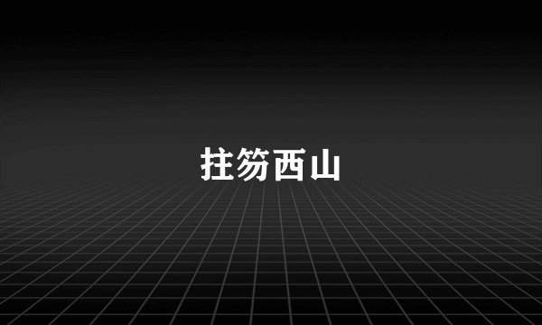 拄笏西山