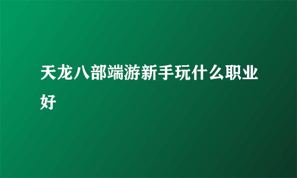 天龙八部端游新手玩什么职业好
