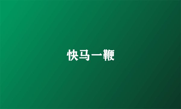 快马一鞭
