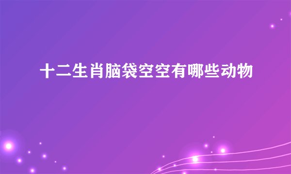 十二生肖脑袋空空有哪些动物