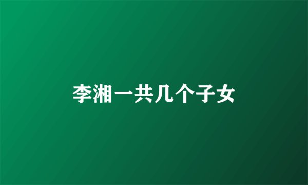 李湘一共几个子女