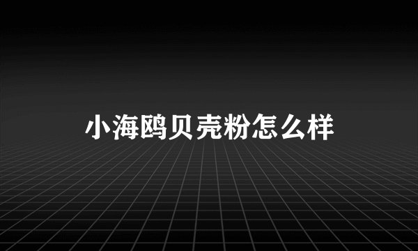 小海鸥贝壳粉怎么样