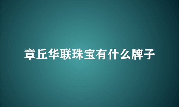 章丘华联珠宝有什么牌子