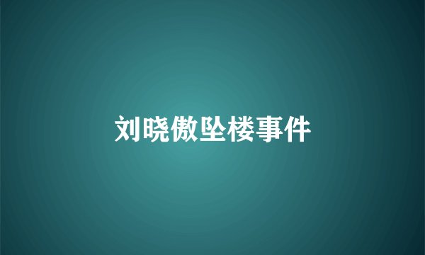 刘晓傲坠楼事件